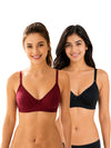 T.T. Women Desire Bra With Extra Strips PO2 Black-Maroon