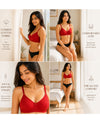 T.T. Women Desire Bra With Extra Strips PO2 Black-Red