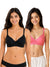 T.T. Women Desire Bra With Extra Strips PO2 Black-Pink