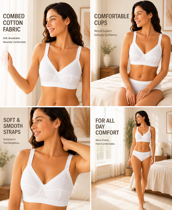 T.T. Women Desire Printed Bra White