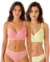 T.T. Women Desire Printed Bra PO2 Coral,Yellow