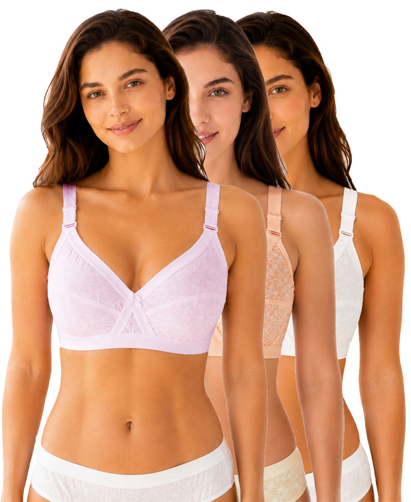 T.T. Women Desire Printed Bra PO3 Pink,Skin,White