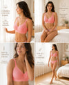 T.T. Women Desire Printed Bra PO3 Beige,Coral,Yellow