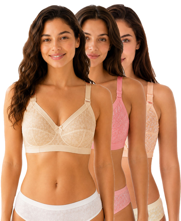 T.T. Women Desire Printed Bra PO3 Beige,Coral,Skin