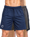 T.T. Men|Dri Fit Sports Short|Regular Fit|Side Pocket|Ideal For Gym, Sports & Daily Wear|Pack Of 3-Navy,Black,Grey
