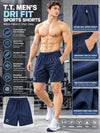 T.T. Men|Dri Fit Sports Short|Regular Fit|Side Pocket|Ideal For Gym, Sports & Daily Wear|Pack Of 1-Navy