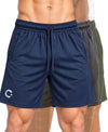 T.T. Men|Dri Fit Sports Short|Regular Fit|Side Pocket|Ideal For Gym, Sports & Daily Wear|Pack Of 3-Navy,Grey,Olive