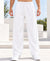 T.T.Men Premium Cord-Knit Wide-Leg Track Pant -White