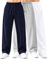 T.T.Men PO3 Premium Cord-Knit Wide-Leg Track Pant-Navy,Cream,White