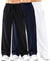 T.T.Men PO3 Premium Cord-Knit Wide-Leg Track Pant-Black,Navy,White