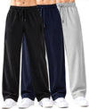 T.T.Men PO3 Premium Cord-Knit Wide-Leg Track Pant-Black,Navy,Cream