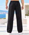 T.T.Men PO3 Premium Cord-Knit Wide-Leg Track Pant-Black,Navy,Cream