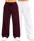 T.T.Men PO2 Premium Cord-Knit Wide-Leg Track Pant -Wine,White