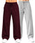 T.T.Men PO2 Premium Cord-Knit Wide-Leg Track Pant -Wine,Cream