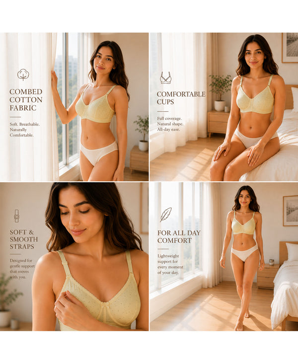 T.T. Women Desire Printed Bra PO2 Yelllow-Skin