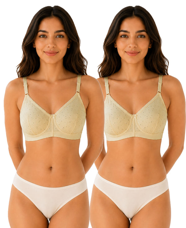 T.T. Women Desire Printed Bra PO2 Yelllow