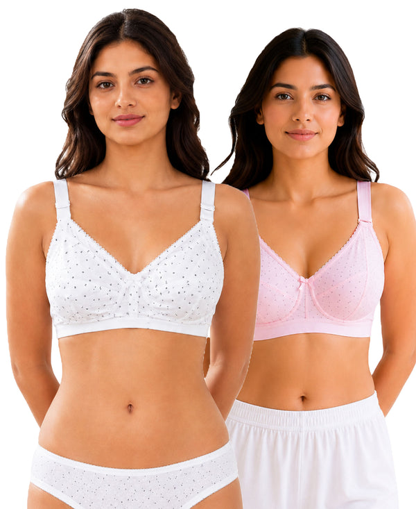 T.T. Women Desire Printed Bra PO2 White-Pink