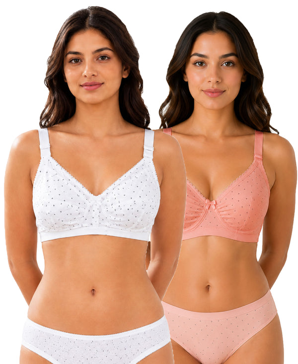 T.T. Women Desire Printed Bra PO2 White-Orange