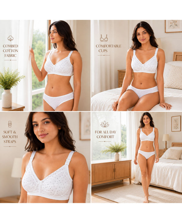T.T. Women Desire Printed Bra PO2 White