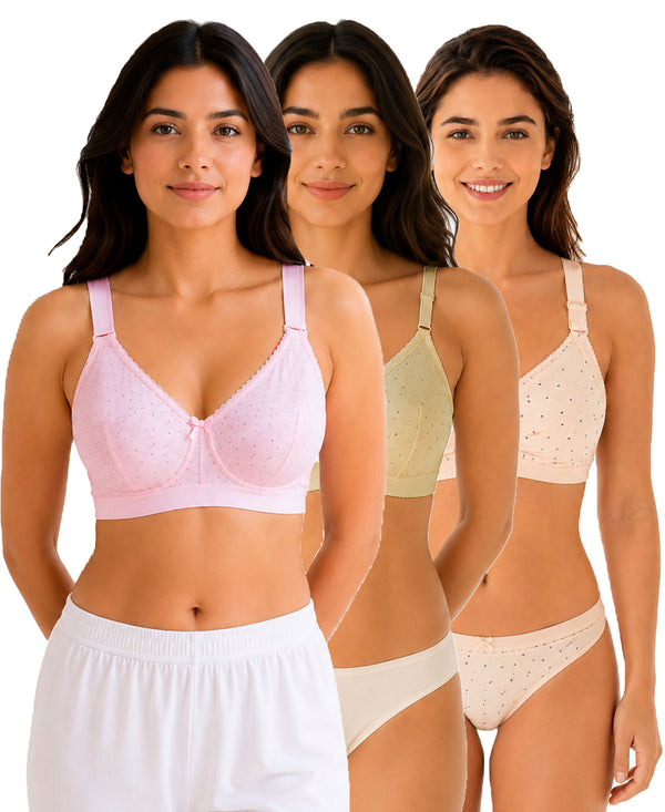 T.T. Women Desire Printed Bra PO3 Yellow-Pink-Beige