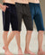 T.T. Men Regular Fit Poly Jersey Capri With Side Piping Pack Of 3-Airforce-Anthra-Navy