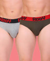 T.T. Men Addy Brief Solid Pack Of 2 Assorted Colors