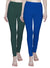 T.T. Women Solid Chudidar Cotton Lycra Cool Leggings -INK BLUE - MILITARY GREEN( Free Size)