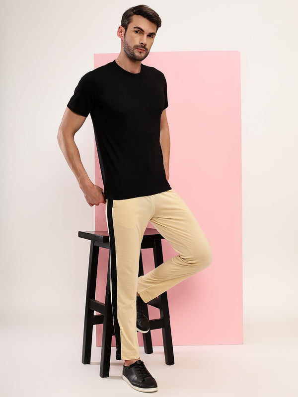 T.T. Men'S Solid Eco Friendly (Cotton Rich) Recycled Fabric Regular Fit Round Neck T-Shirt-Black