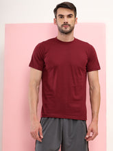 T.T. Men's Solid Eco Friendly (Cotton Rich) Recycled Fabric Regular Fit Round Neck T-Shirt-Maroon