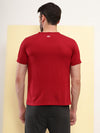 T.T Mens Regular FitPoly Jersey V-Neck Half Sleeve T-Shirt- Maroon