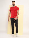 T.T. Men's Solid Eco Friendly (Cotton Rich) Recycled Fabric Regular Fit Round Neck T-Shirt-Red