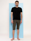 T.T. Men's Poly Jersey Cut & Sew Three Fourth -Olive