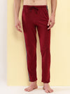 T.T. Men's Poly Jersey Cut & Sew Trackpant -Maroon