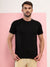 T.T. Men's Solid Eco Friendly (Cotton Rich) Recycled Fabric Regular Fit Round Neck T-Shirt-Black