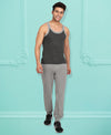 T.T. Men Titanic Charcoal Grey Pure Cotton Gym Vest