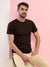 T.T. Men's Solid Eco Friendly (Cotton Rich) Recycled Fabric Regular Fit Round Neck T-Shirt-Coffee Brown