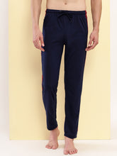 T.T. Men's Poly Jersey Cut & Sew Trackpant -Navy