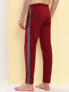 T.T. Men's Poly Jersey Cut & Sew Trackpant -Maroon