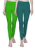 T.T. Women Solid Chudidar Cotton Lycra Cool Leggings -EMERALD GREEN - FLOURESCENT GREEN( Free Size)