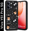 Mobielectro Cute Fun Cartoon 3DBear Coffee Case for Vivo Y51 Pro 5G - Black