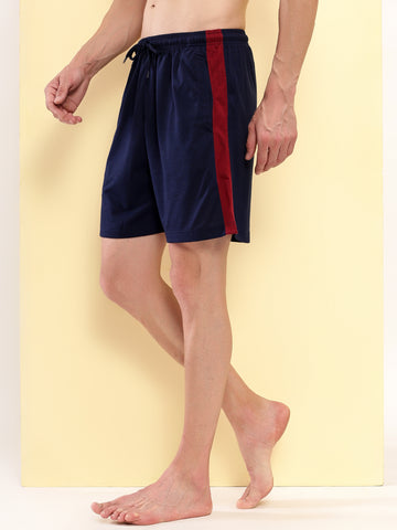 T.T. Men's Poly Jersey Cut & Sew Short -Navy