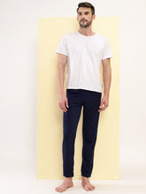 T.T. Men's Poly Jersey Cut & Sew Trackpant -Navy