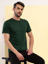 T.T. Men'S Solid Eco Friendly (Cotton Rich) Recycled Fabric Regular Fit Round Neck T-Shirt