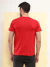 T.T. Men's Solid Eco Friendly (Cotton Rich) Recycled Fabric Regular Fit Round Neck T-Shirt-Red