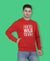 Hiflyers Men|Regular Fit|Chest Printed Cotton Fleece|Soft Stylish Casual Winter Wear Sweatshirt|Red-P15