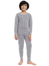 T.T. Elite Kids Light Weight Thermal Set with Polyfill Sandwich Technology - Grey Melange