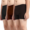 T.T. Boys |Regular Fit|Breathable & Soft Innerwear|Front Open Kids Trunks| Pure Cotton |Jazz Fine Long Inner Elastic Trunks|Boys Trunks Pack Of 3-Black::Brown::Dbrown