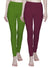 T.T. Women Solid Chudidar Cotton Lycra Cool Leggings -BRIGHT MAROON - KIWI( Free Size)