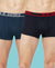 T.T. Mens Desire Fashion Top Elastic Trunk Pack Of 2 Black-Blue