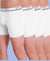 T.T. Mens Jazz Fine Long Top Elastic TrunkPack Of 4 White